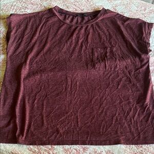 Burgundy Relaxed Fit Tops